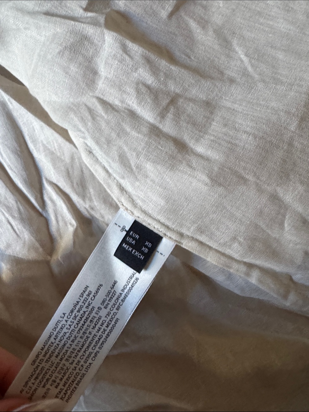 Massimo Dutti Cream Collared Linen Shirt - Picture 3 of 4